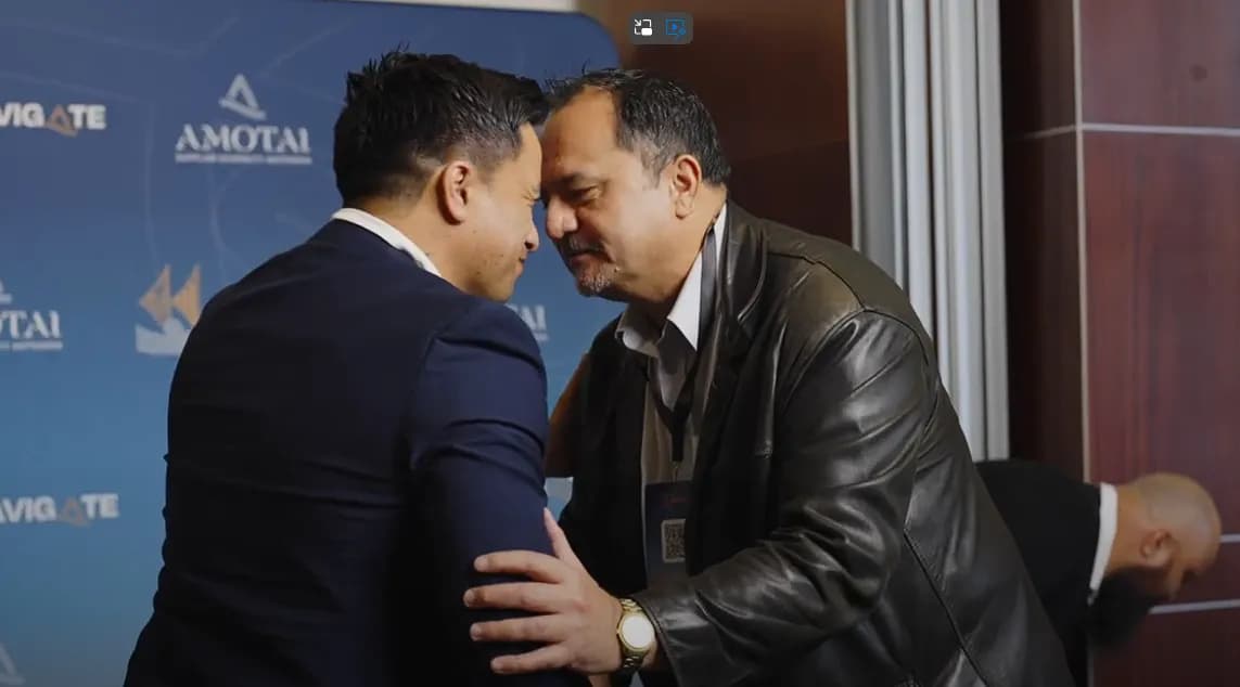 hongi greeting at summit